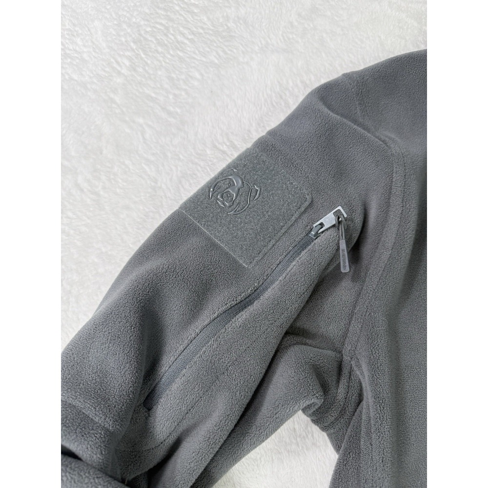 BAERskin Tactical Hoodie 4.0 Fleece Jacket Size Medium Full Zip Gray 10 Pockets - Picture 5 of 13